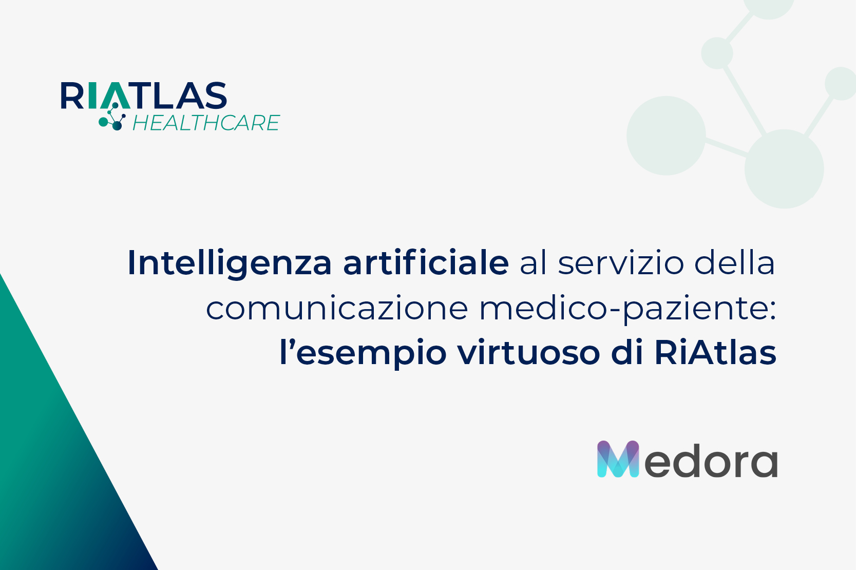 Scopri di più sull'articolo Intelligenza artificiale al servizio della comunicazione medico-paziente: l’esempio virtuoso di RiAtlas